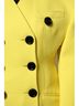 Dolce & Gabbana Basic 100% Wool Solid Yellow Yellow Double Breasted Trench Coat Women's Jacket Size M - photo 5