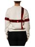 Dolce & Gabbana Basic 100% Other Solid Red White Sequined Crew Neck Pullover Women's Sweater Size S - photo 3