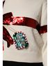 Dolce & Gabbana Basic 100% Other Solid Red White Sequined Crew Neck Pullover Women's Sweater Size L - photo 5