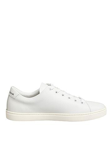 Dolce & Gabbana Basic White Leather Sacred Heart Patch Sneakers Women's Shoes (view 1)