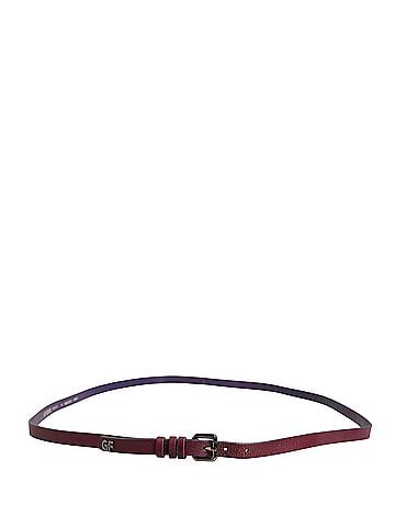 GF Ferre Maroon Leather Silver Metal Buckle Waist Women Women's Belt (view 2)