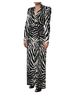 Dolce & Gabbana Basic 100% Rayon Solid Black Black White Viscose Zebra Pattern Women's Jumpsuit Size S - photo 2