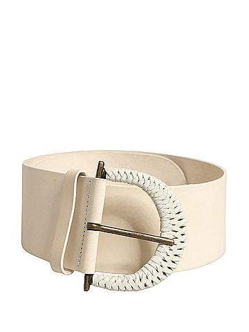 Class Roberto Cavalli Off White Leather Waist Women Cintura Buckle Women's Belt (view 1)