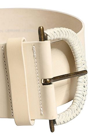Class Roberto Cavalli Off White Leather Waist Women Cintura Buckle Women's Belt (view 2)