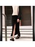 IRO 100% Polyester Solid Black Casual Skirt Size 6 - photo 6