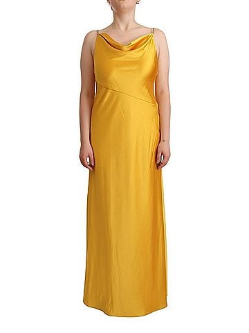 Ralph Lauren Yellow Sheath Sleeveless Long Gown Women Women's Dress (view 1)
