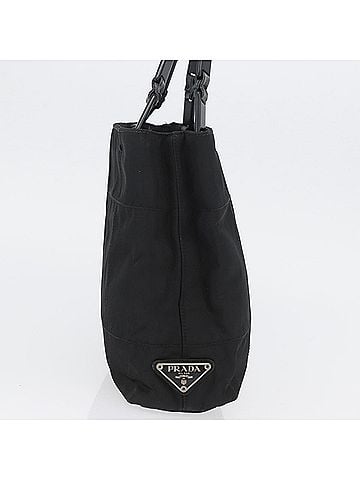 Prada Vintage Tote Nylon Black Nylon Tote Bag Bag (view 2)