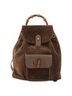 Gucci 100% Suede Solid Brown Bamboo Backpack Daim Brown Suede Backpack Bag One size - photo 1