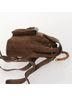 Gucci 100% Suede Solid Brown Bamboo Backpack Daim Brown Suede Backpack Bag One size - photo 4