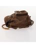 Gucci 100% Suede Solid Brown Bamboo Backpack Daim Brown Suede Backpack Bag One size - photo 2