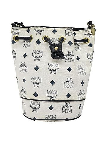 MCM Visetos Shoulder Bag Pvc White Pvc Shoulder Bag Bag (view 1)