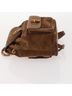 Gucci 100% Suede Solid Brown Bamboo Backpack Daim Brown Suede Backpack Bag One size - photo 2