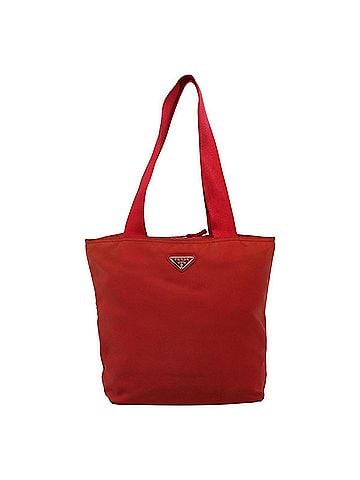 Prada Vintage Zip Tote Tessuto Red Nylon Tote Bag Bag (view 1)