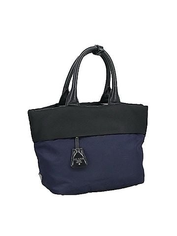 Prada Convertible Double Tote Tessuto Navy Nylon Tote Bag Bag (view 1)