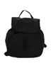 Prada 100% Nylon Solid Black Flap Drawstring Backpack Tessuto Black Nylon Backpack Bag One size - photo 1