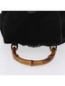 Gucci 100% Suede Solid Black Bamboo Backpack Daim Black Suede Backpack Bag One size - photo 7