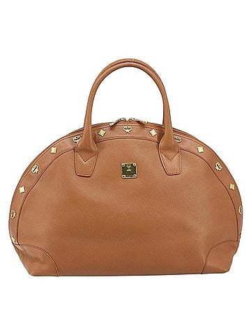 MCM Vintage Handbag Leather Brown Leather Handbag (view 1)