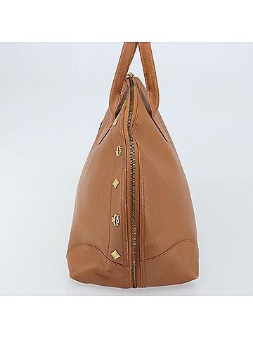 MCM Vintage Handbag Leather Brown Leather Handbag (view 2)