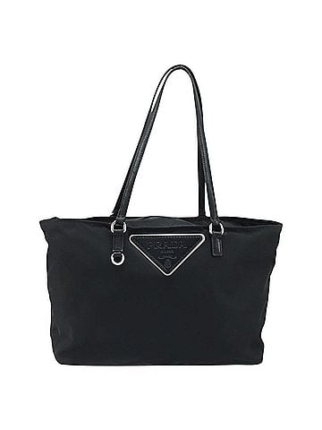 Prada Vintage Zip Tote Tessuto Black Nylon Tote Bag Bag (view 1)