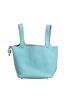 Hermès 100% Leather Solid Blue Picotin Lock 18 Women's Bag One size - photo 1