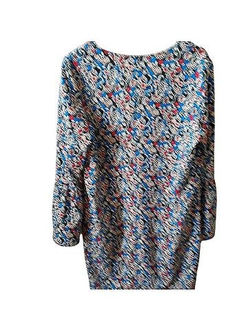 Charles Henry vine floral bell sleeve dress shift Cocktail Dress (view 2)