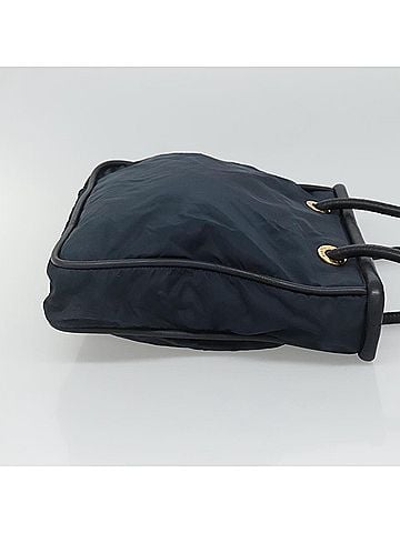 Céline Circle Logo Handbag Nylon Navy Nylon Tote Bag Bag (view 2)