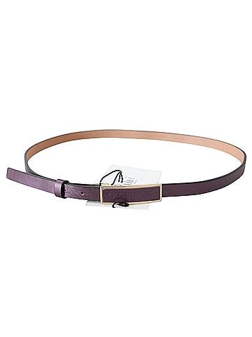 GF Ferre Gold Logo Buckle Waist Leather Skinny Women's Belt (view 2)