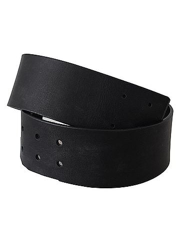 GF Ferre Black Genuine Leather Wide Logo Waist Women's Belt (view 2)