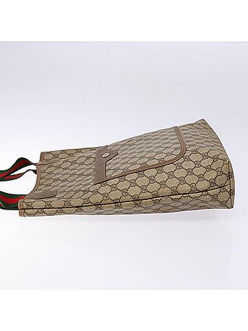 Gucci Ophidia Front Pocket Shopper Tote Gg Coated Canvas Beige Canvas Tote Bag Bag (view 2)