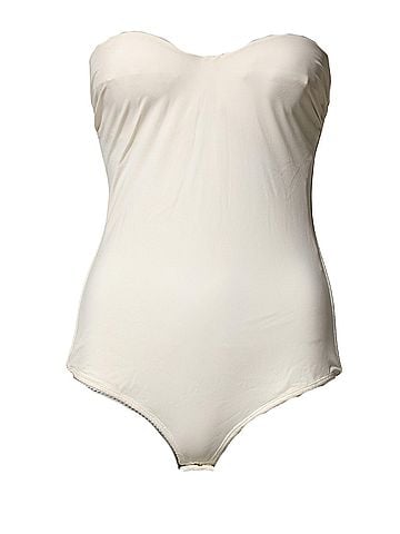 Elisabetta Franchi Off White Strapless One Piece Swimsuit Women's Swimwear (view 1)
