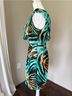 Bisou Bisou 100% Polyester 100% Polyester 100% Polyester Animal Print Teal Multi Color Cocktail Dress Size 4 - photo 5