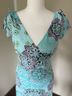 Iz Byer Floral Blue Purple Cocktail Dress Size M - photo 5