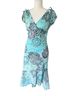 Iz Byer Floral Blue Purple Cocktail Dress Size M - photo 1