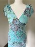 Iz Byer Floral Blue Purple Cocktail Dress Size M - photo 9