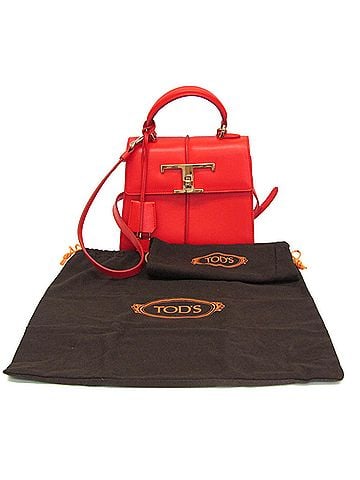 Tod's Tod's T Timeless Women's Leather Handbag,Shoulder Bag Red Color (view 2)