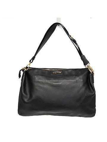 Miu Miu Miu Miu RR1917 Women's Leather Shoulder Bag Black (view 1)