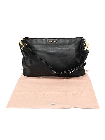 Miu Miu Miu Miu RR1917 Women's Leather Shoulder Bag Black (view 2)