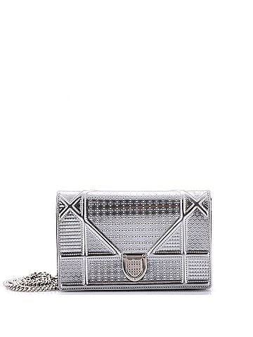 Christian Dior Diorama Wallet on Chain Cannage Embossed Calfskin (view 1)