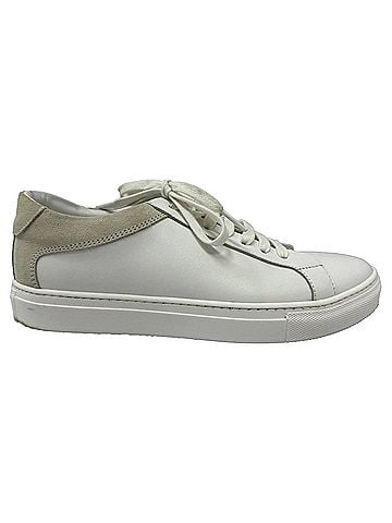 Iris & Ink  Iris & Ink Low-Top Sneakers in White Leather and Suede (view 1)