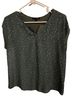 Papermoon 100% Polyester 95% Rayon 5% Spandex Polka Dots Blue Short Sleeve Blouse Size S (petite) - photo 1