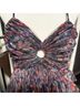 Hutch 100% Polyester Tropical Blue Red Casual Dress Size 8 - photo 6