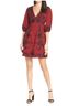 Foxiedox 100% Polyester Floral Red Black Cocktail Dress Size M - photo 1