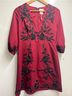 Foxiedox 100% Polyester Floral Red Black Cocktail Dress Size M - photo 8