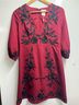 Foxiedox 100% Polyester Floral Red Black Cocktail Dress Size M - photo 4