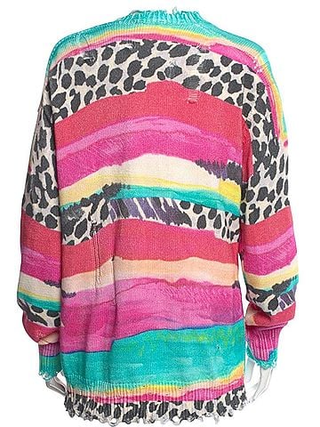 R13  distressed striped  Cardigan (view 2)