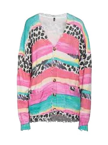 R13  distressed striped  Cardigan (view 1)