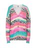 R13 100% Cotton Animal Print Graphic Orange Pink Teal Cardigan Size XS - photo 1