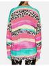 R13 100% Cotton Animal Print Graphic Orange Pink Teal Cardigan Size XS - photo 14