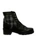 Stuart Weitzman 100% Leather Plaid Black White Ankle Boots Size 8 - photo 2