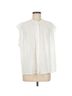 Vanessa Bruno Solid Stripes White Short Sleeve Blouse Size M - photo 1